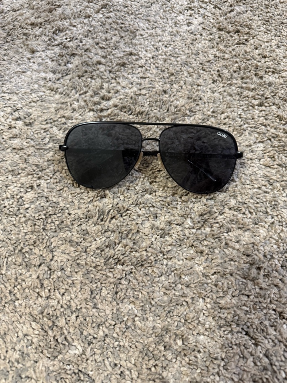 Quay Australia Black Aviator Sunglasses
